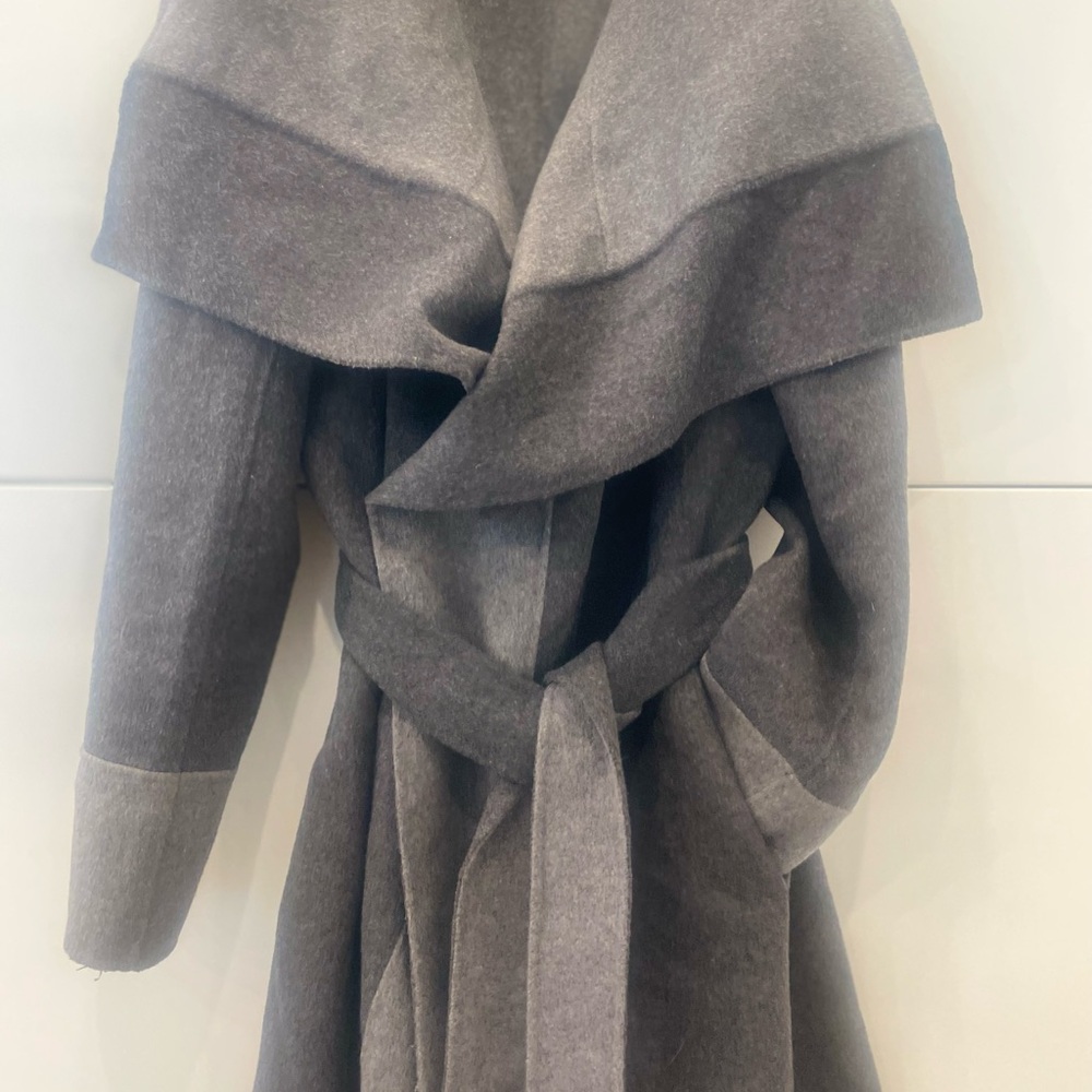 Diane Von Furstenberg Charcoal Wool Coat - Picture 3 of 8